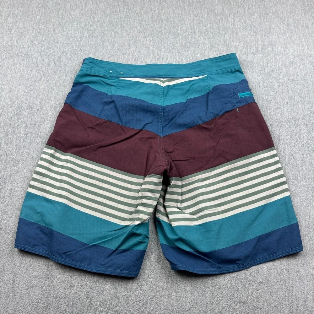 Patagonia Board Shorts Mens 32 Multicolor Stripes Wavefarer Swim Trunks 86558